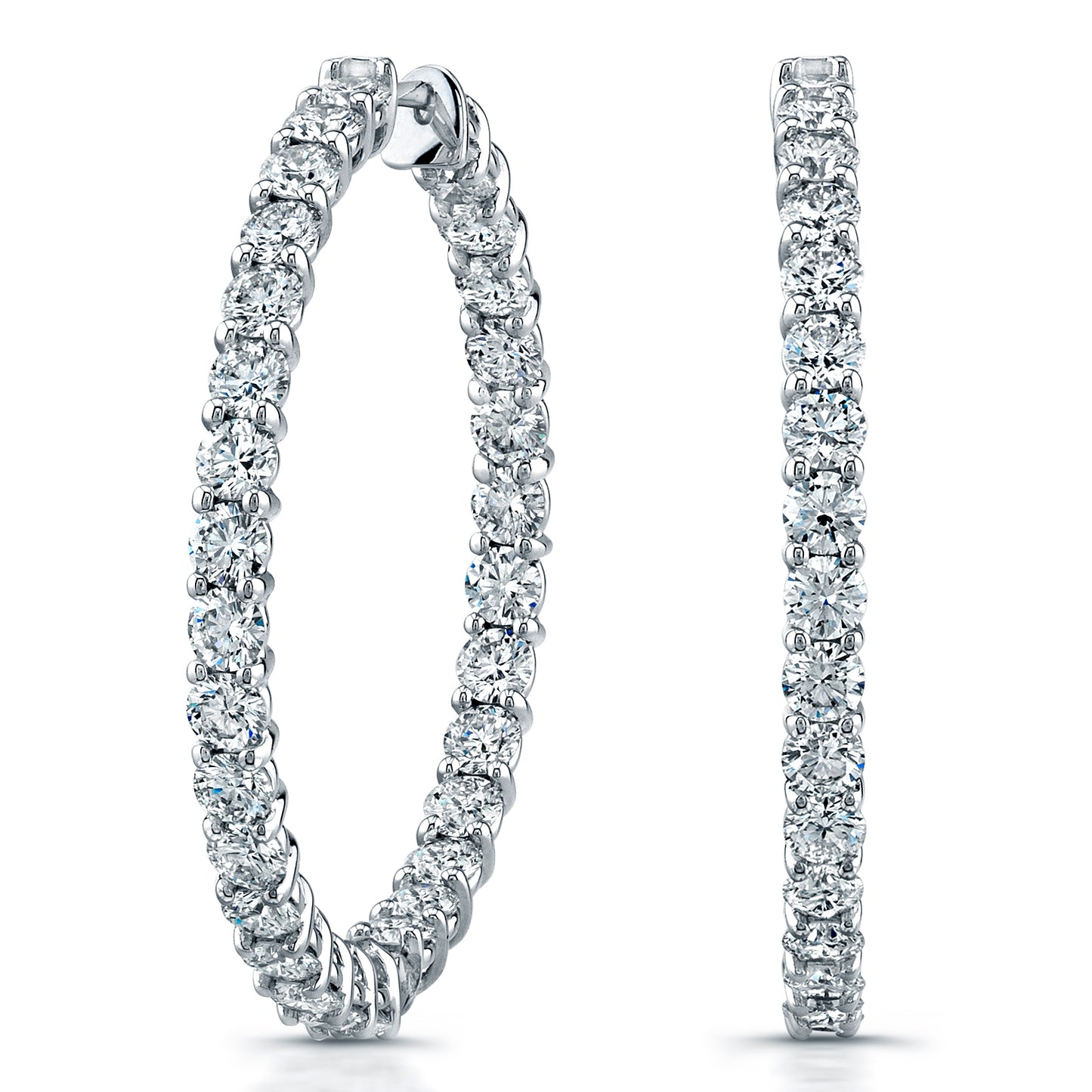Brilliant Diamond Hoop Earrings