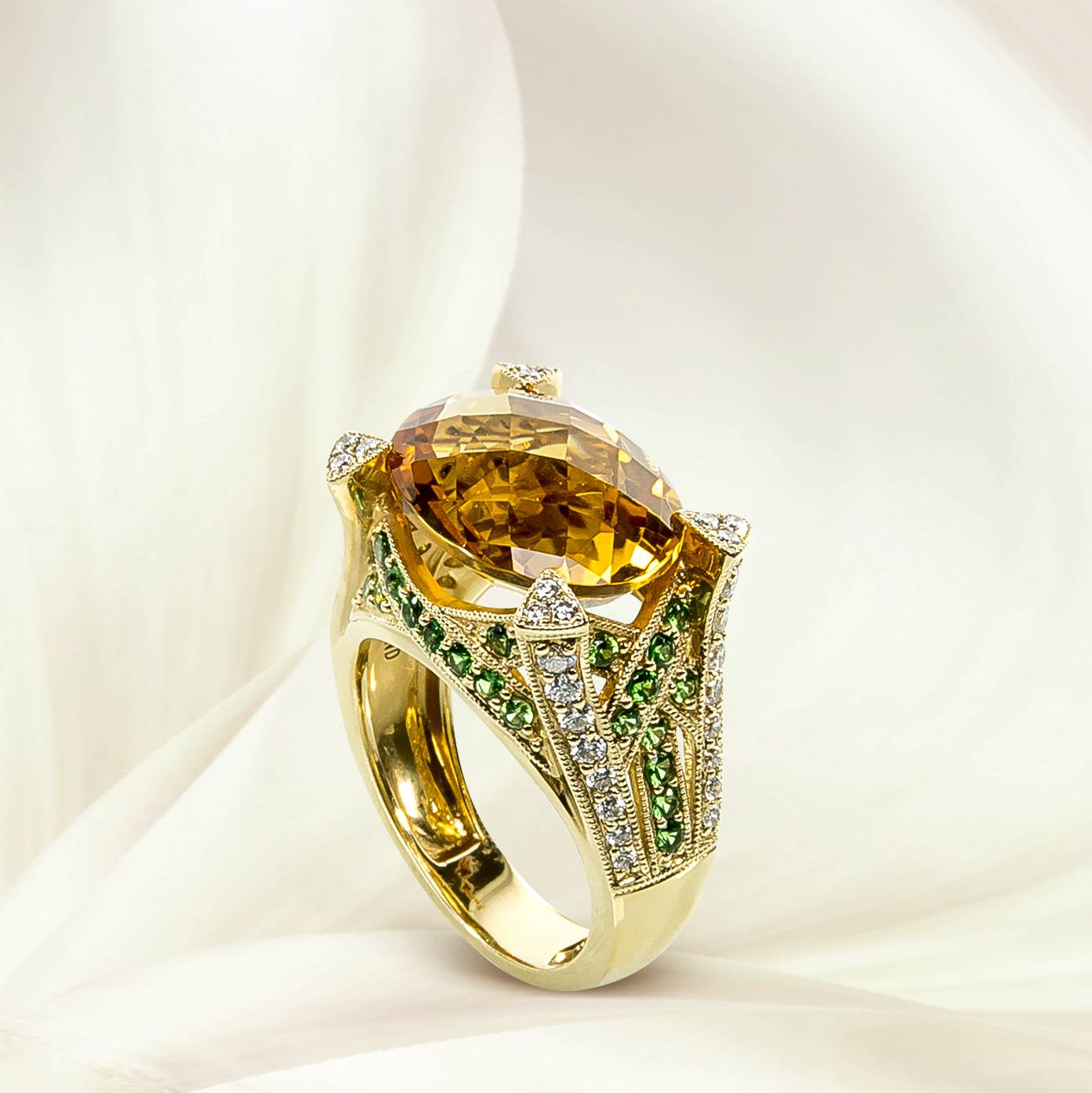 Golden Citrine Ring
