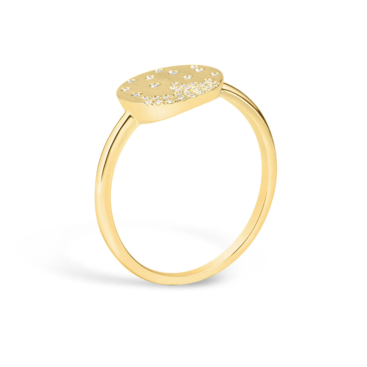 Petite Gold Confetti Ring with Diamonds