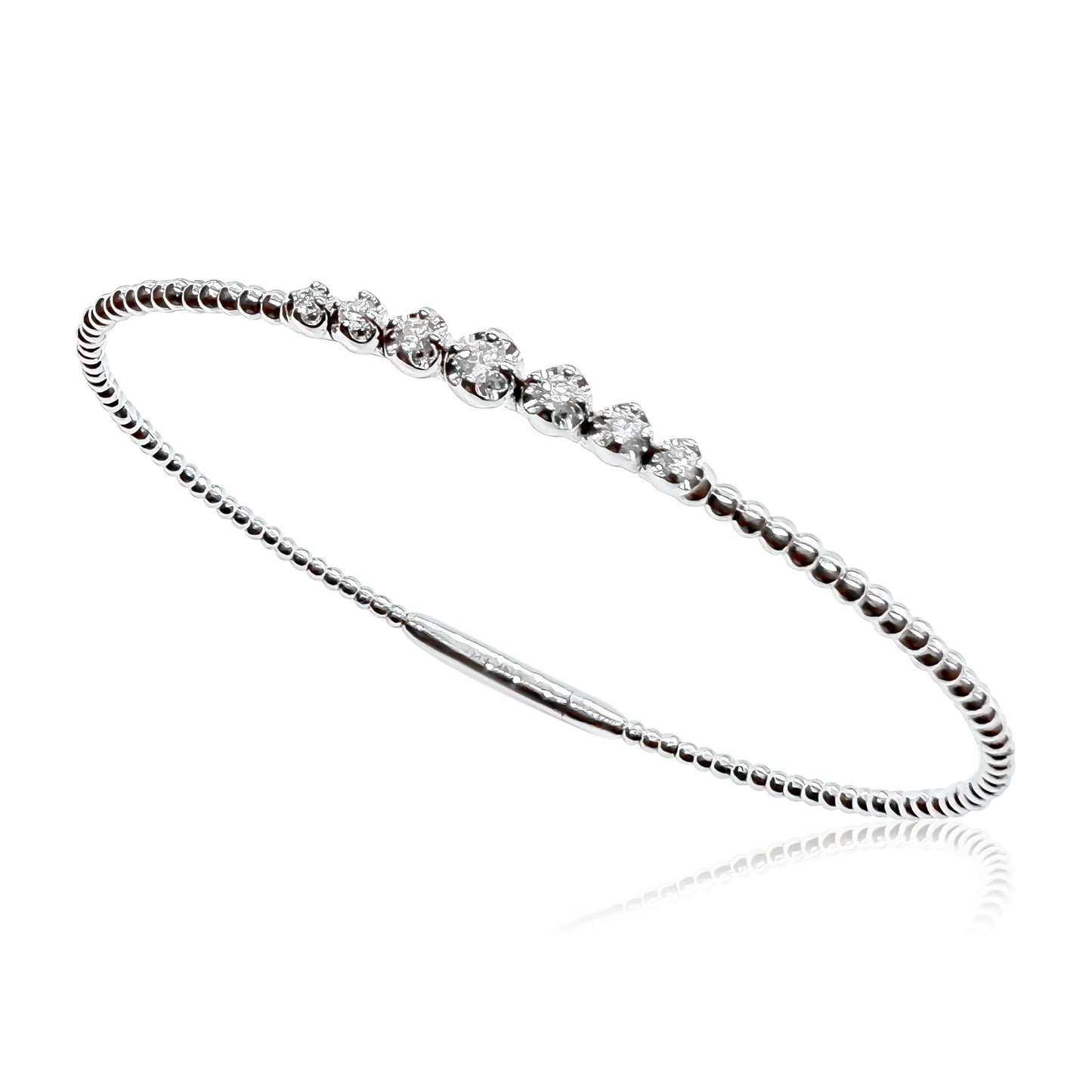 White Gold Flexible Bangle