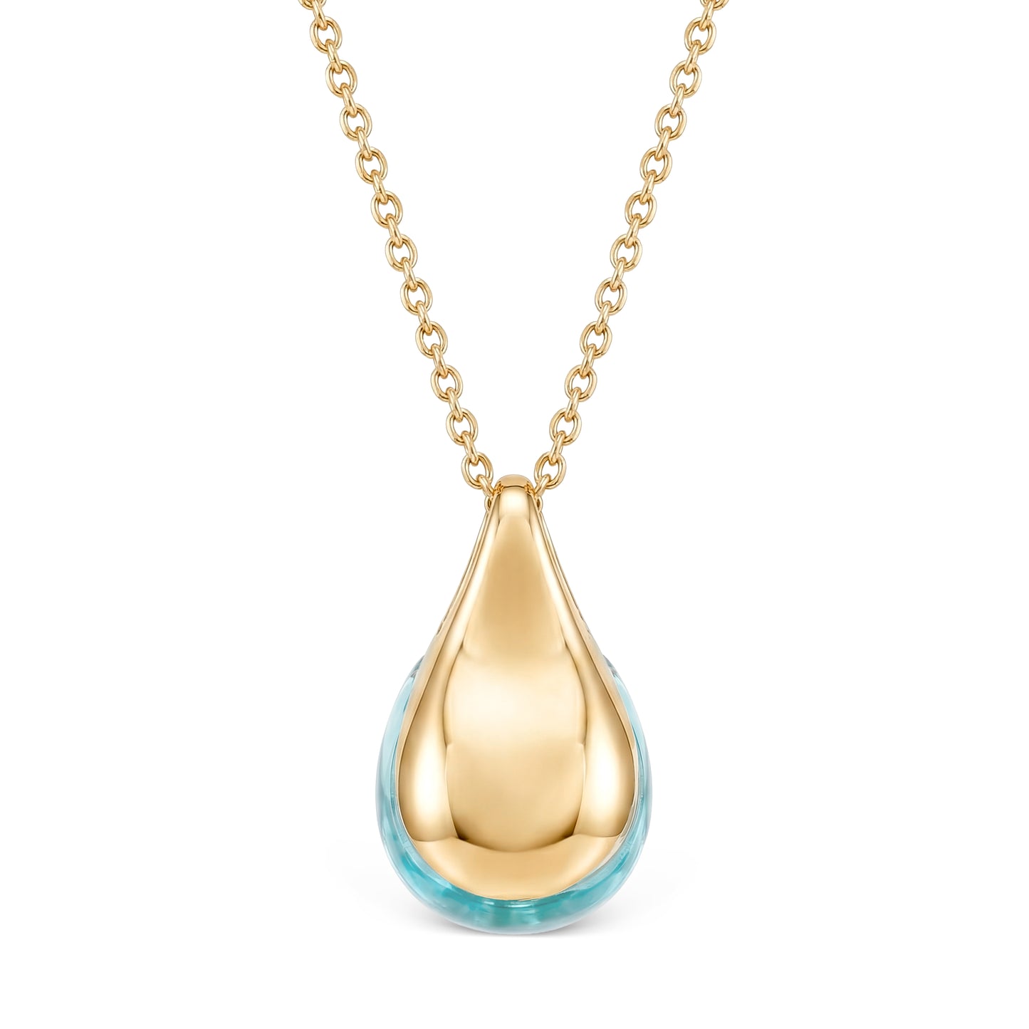 Cabachon Blue Topaz Pendant