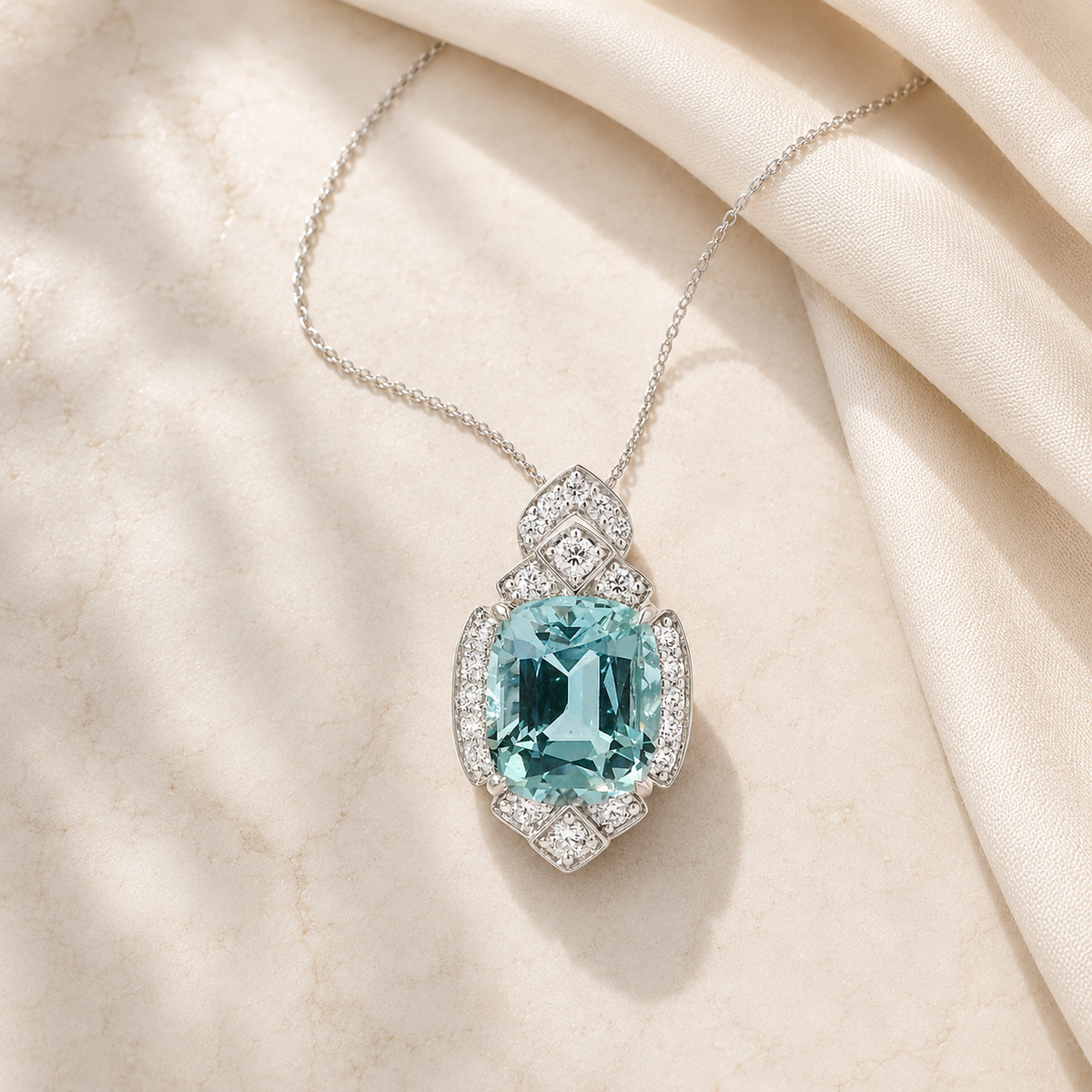 The Aquamarine Empress Pendant