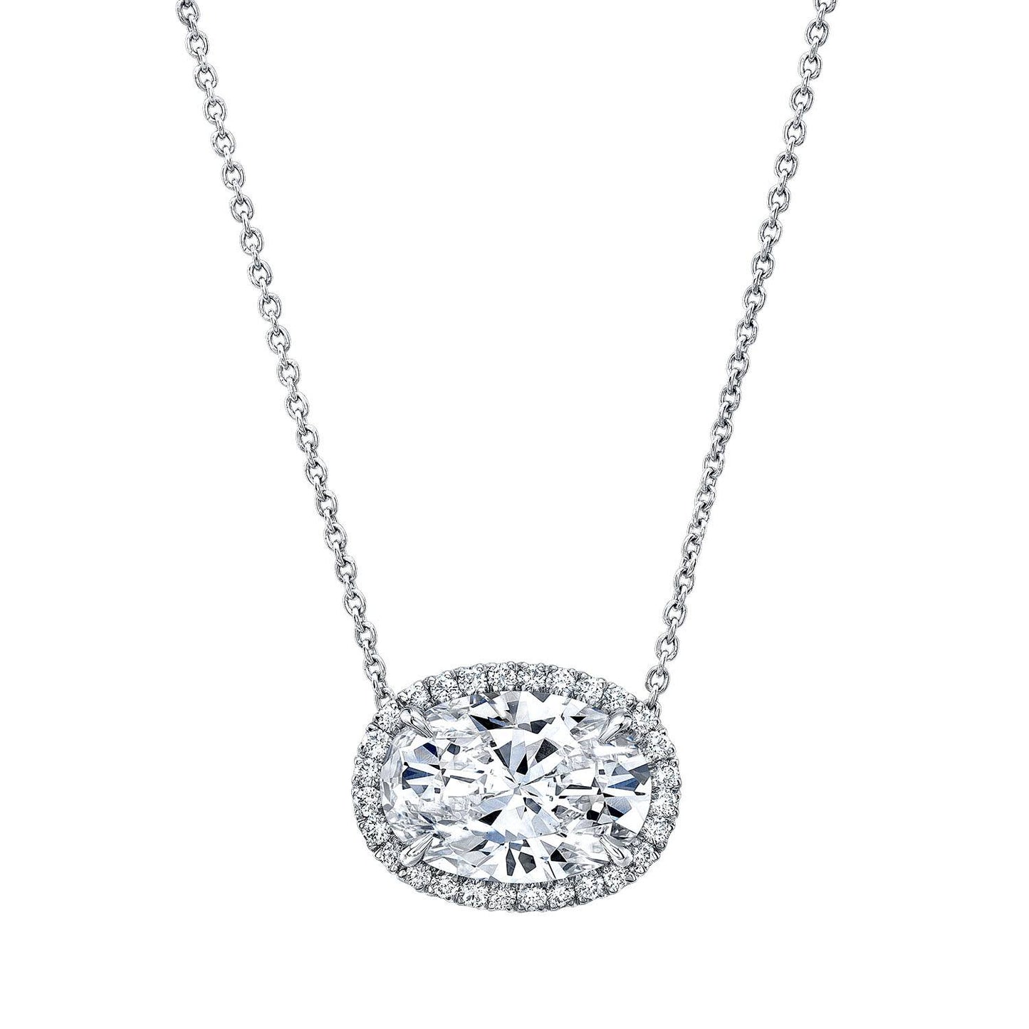 Oval Diamond Necklace