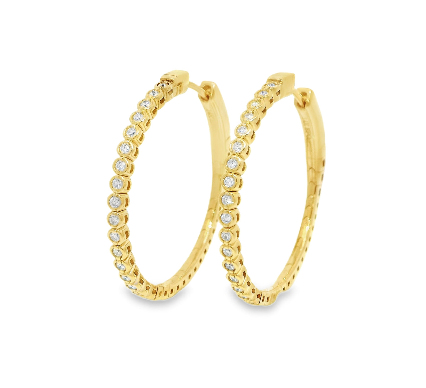 Flexible Diamond Hoop Earrings