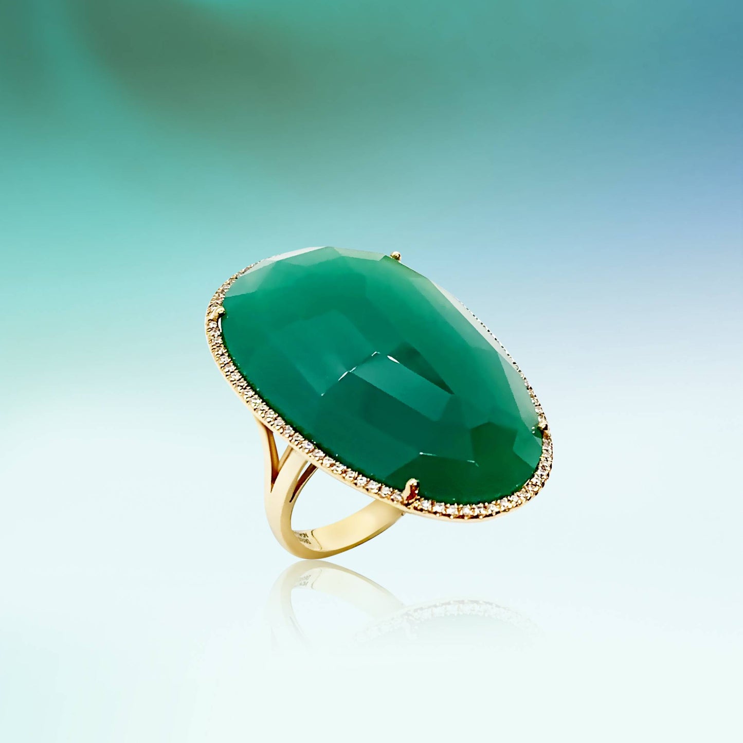 Green Agate Ring