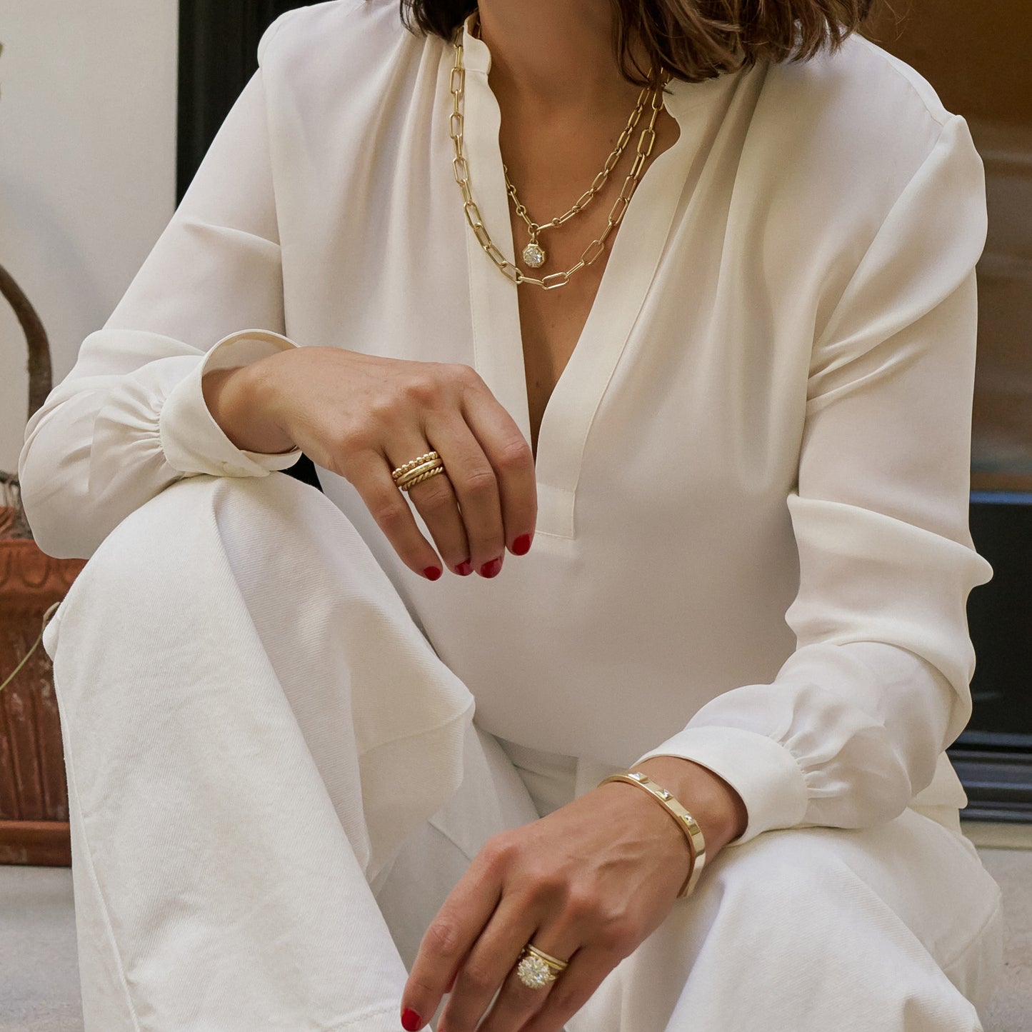 18k yellow gold "Lola" Necklace with Diamond