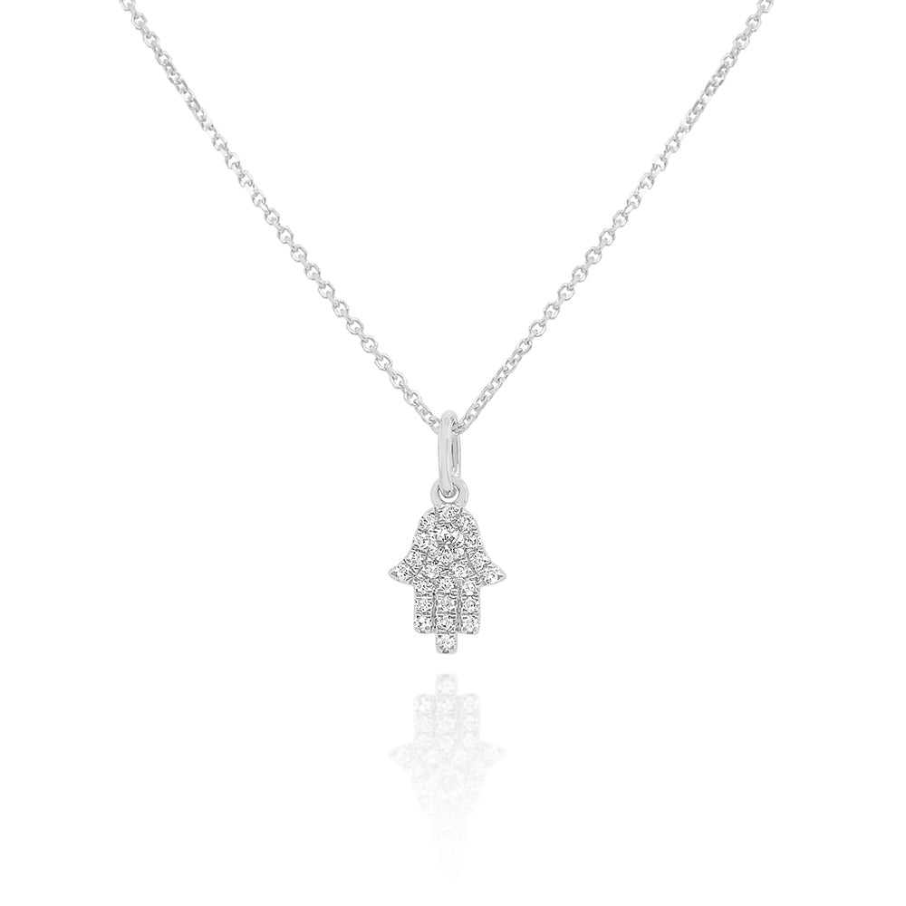 Diamond Hamsa Pendant