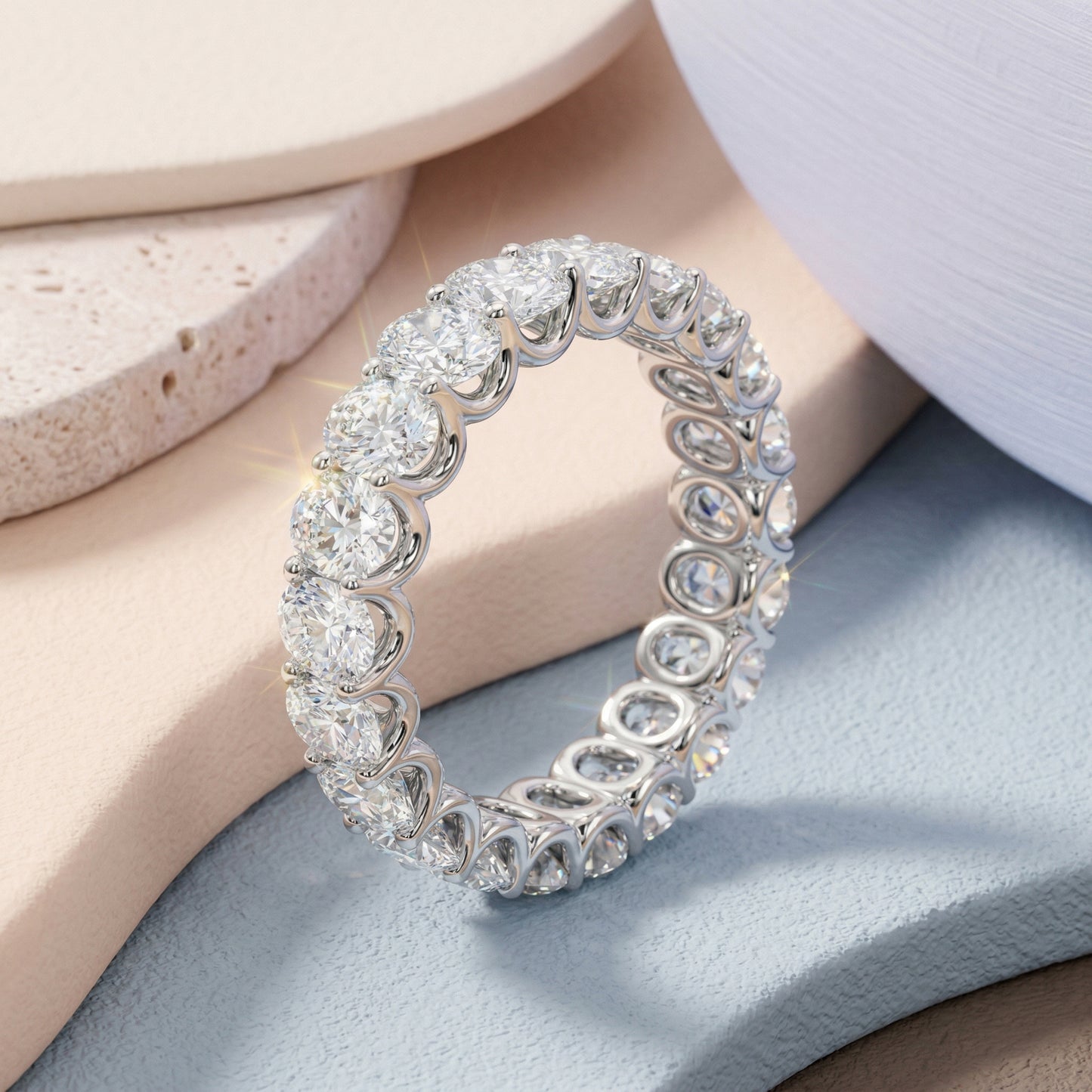 Oval Diamond Eternity Band- Quietly Bold, Endlessly Brilliant!