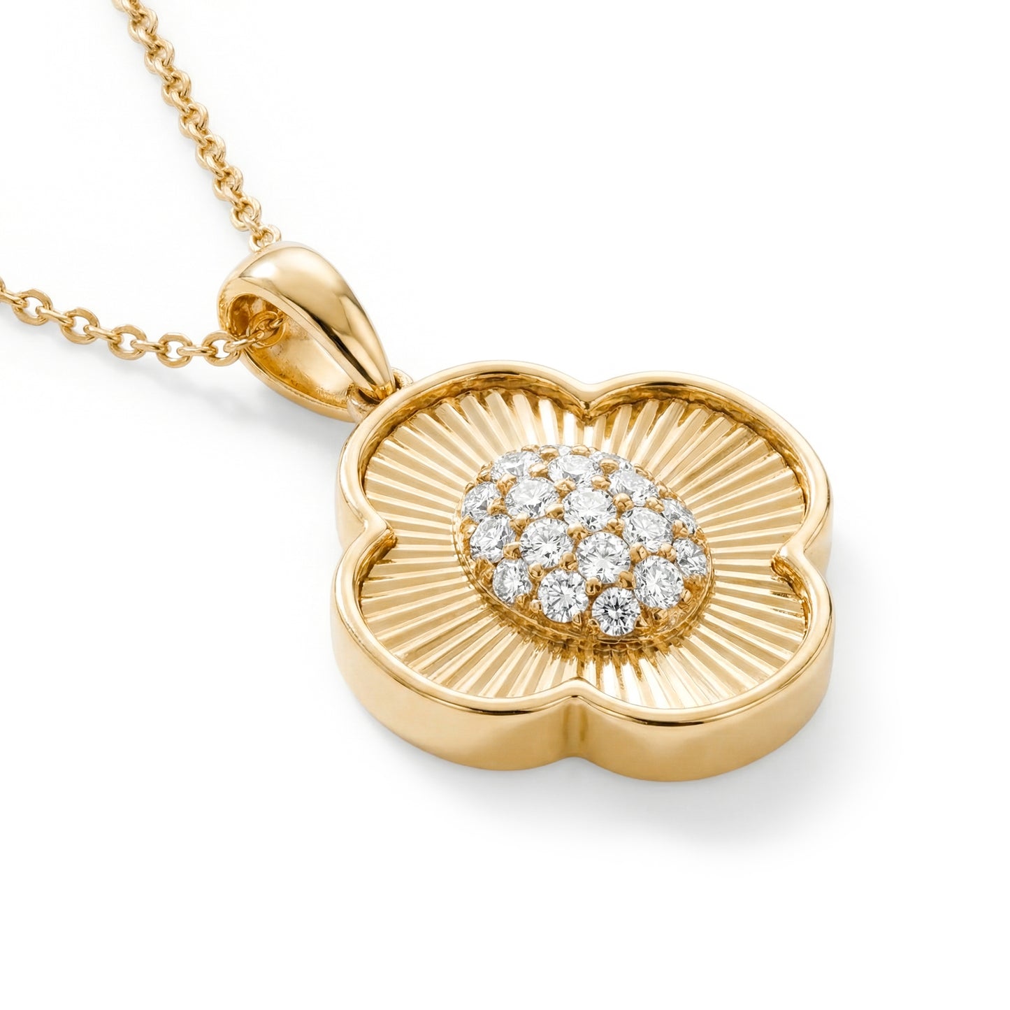 Helios Diamond Gold Pendant