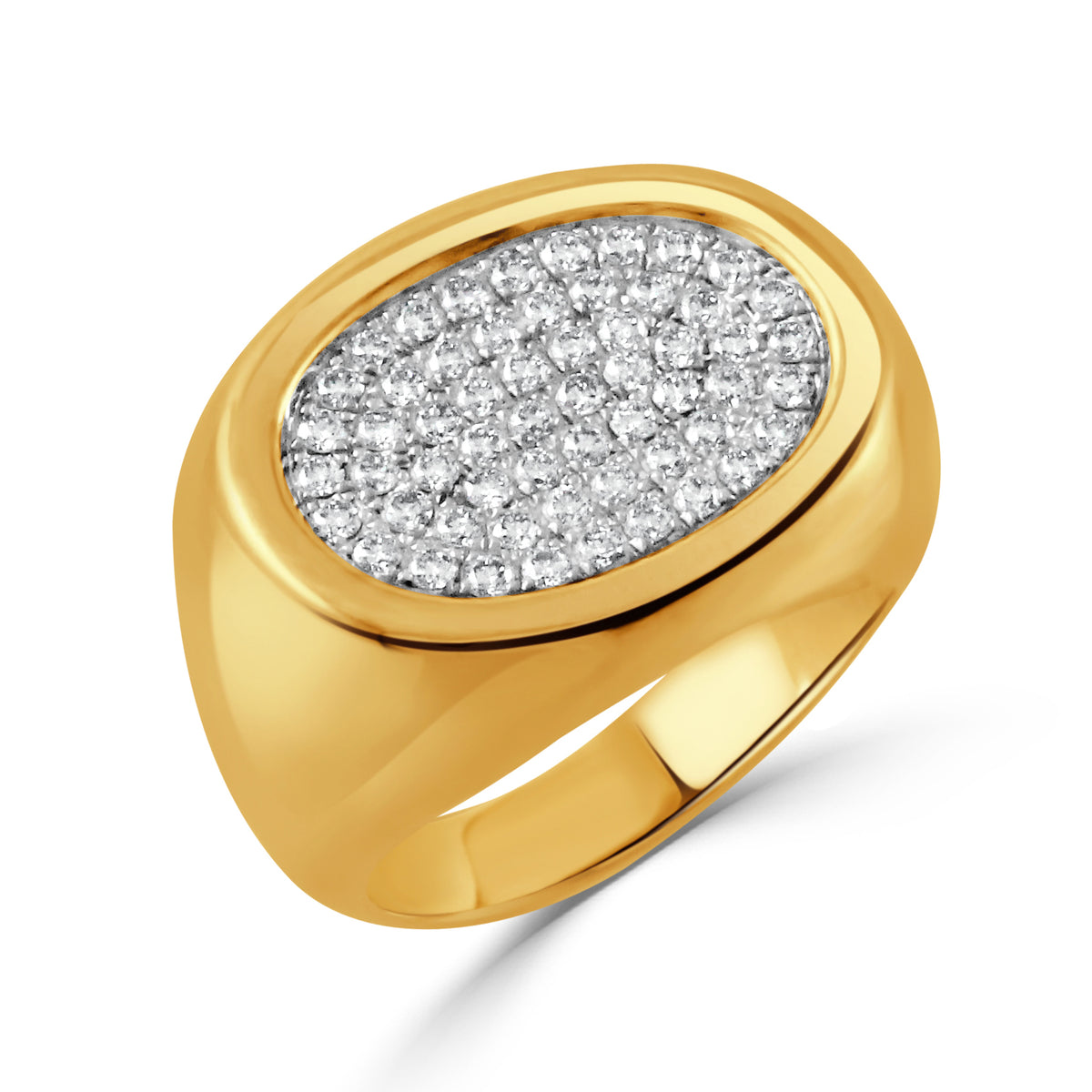Large Diamond Signet Ring