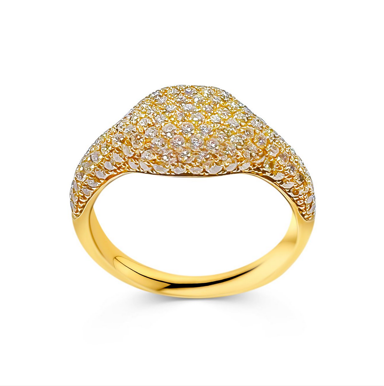 Pavé Diamond Signet Ring