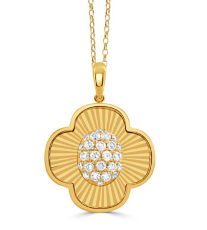 Helios Diamond Gold Pendant