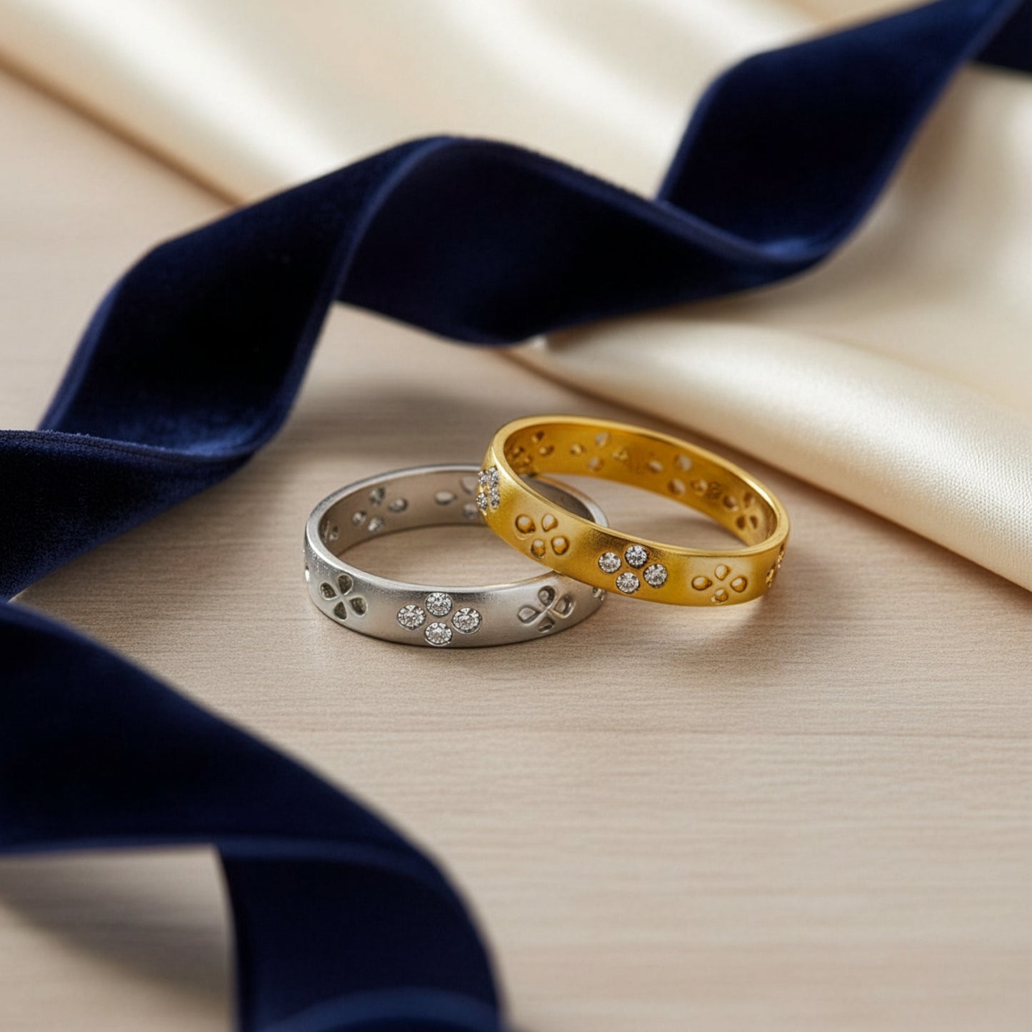 Stackable Floral Punch Ring