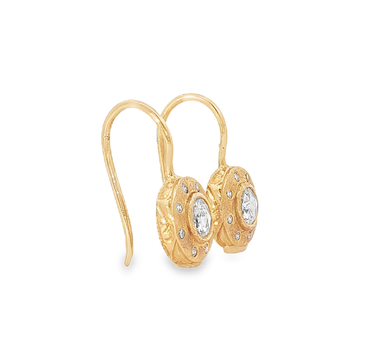 Dunes Rose Cut Earrings -Yellow Gold