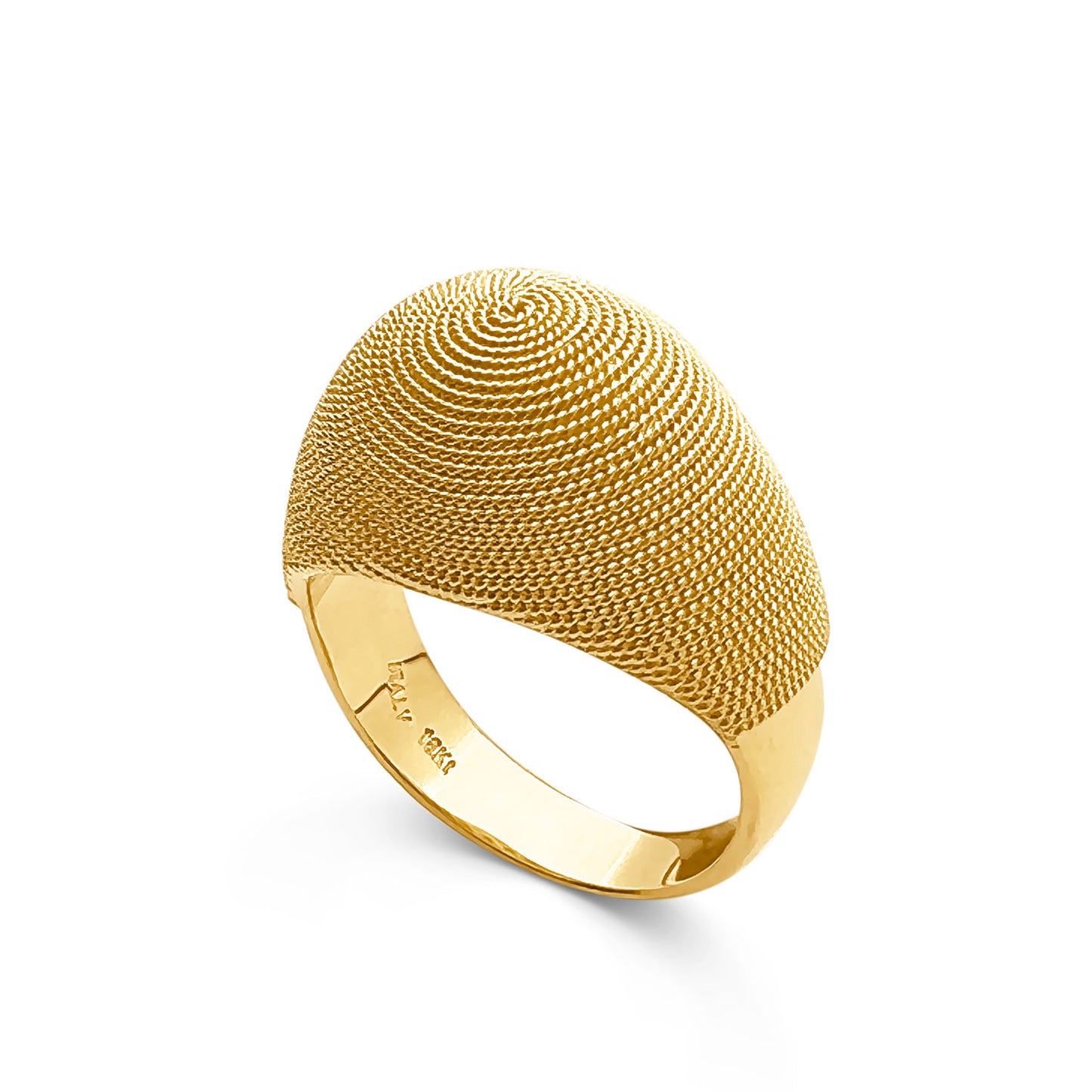 18k Yellow Gold Dome Ring