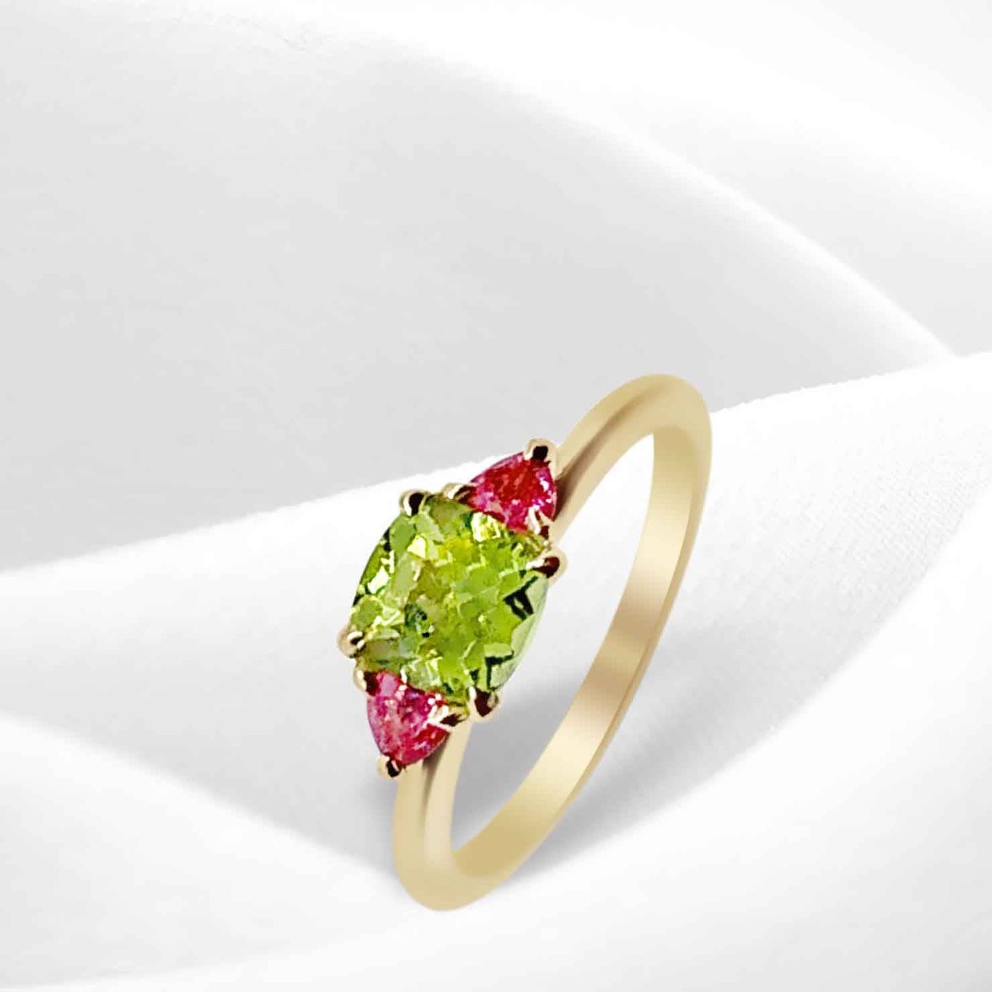 Peridot Spinel Ring