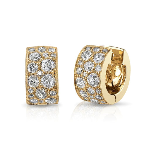 Cobblestone Diamond Huggy Earring