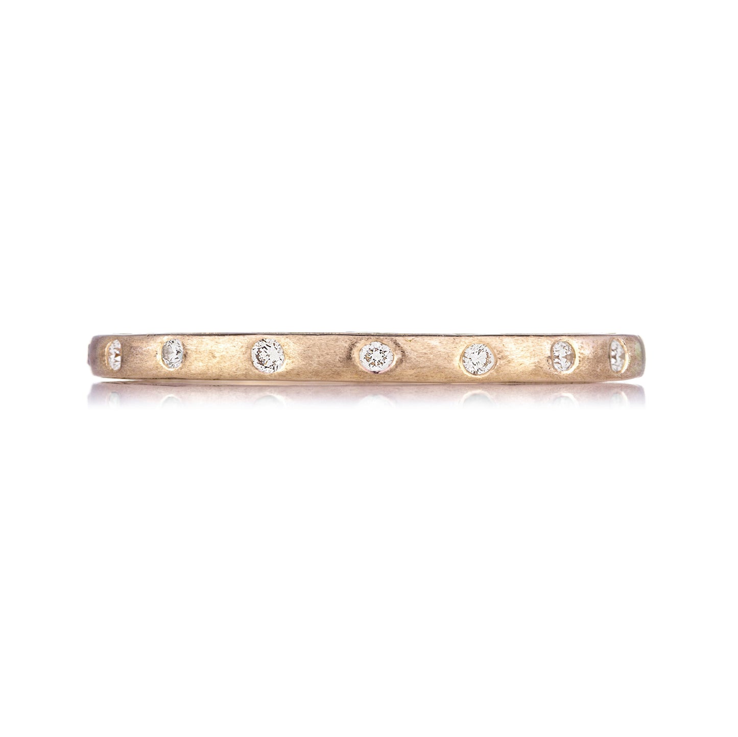 18k Yellow Gold band with Diamonds