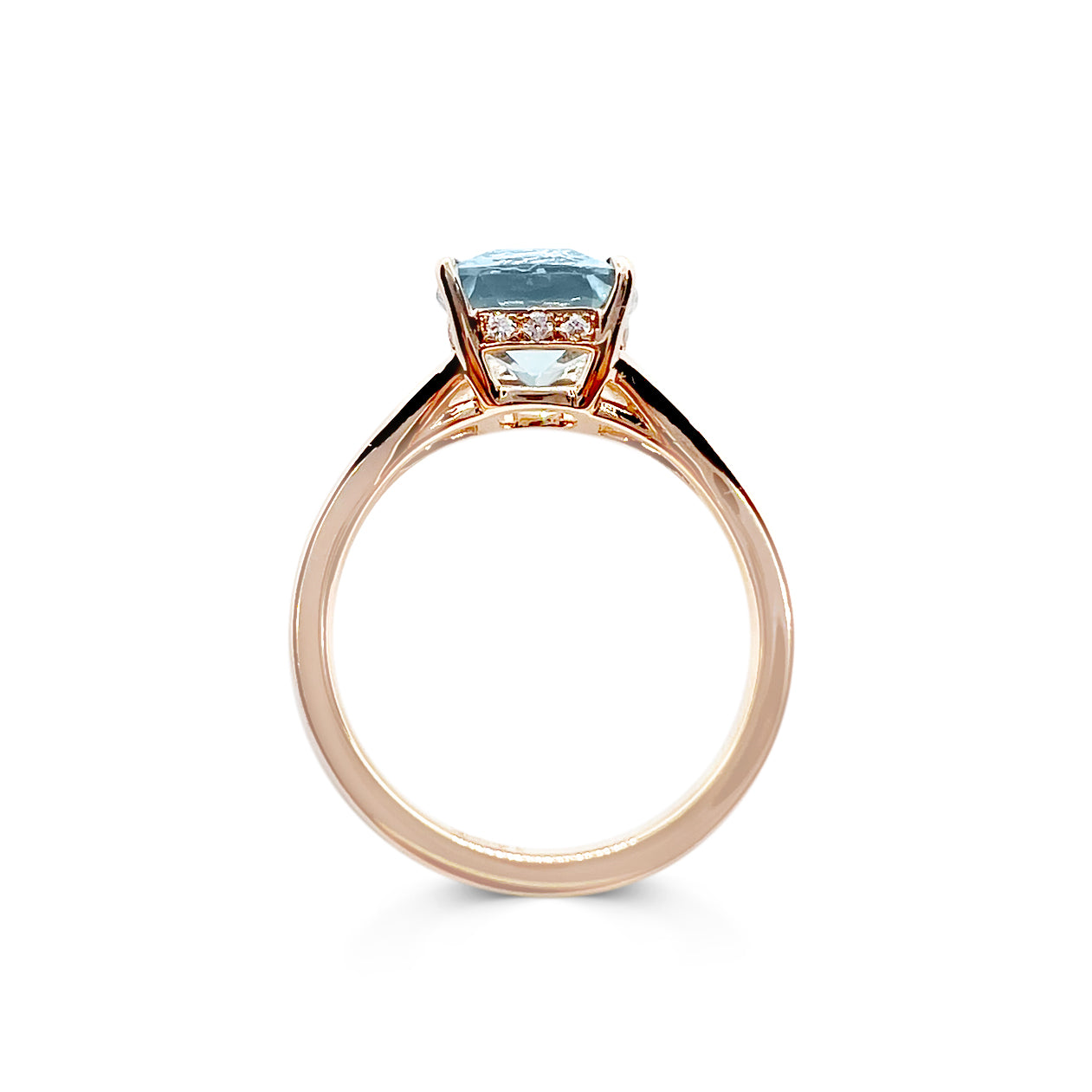Cushion Aquamarine Ring