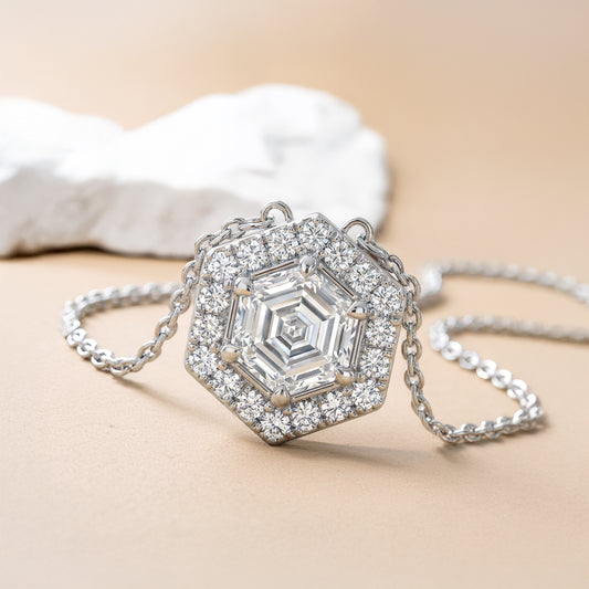 Hexagon Diamond Pendant