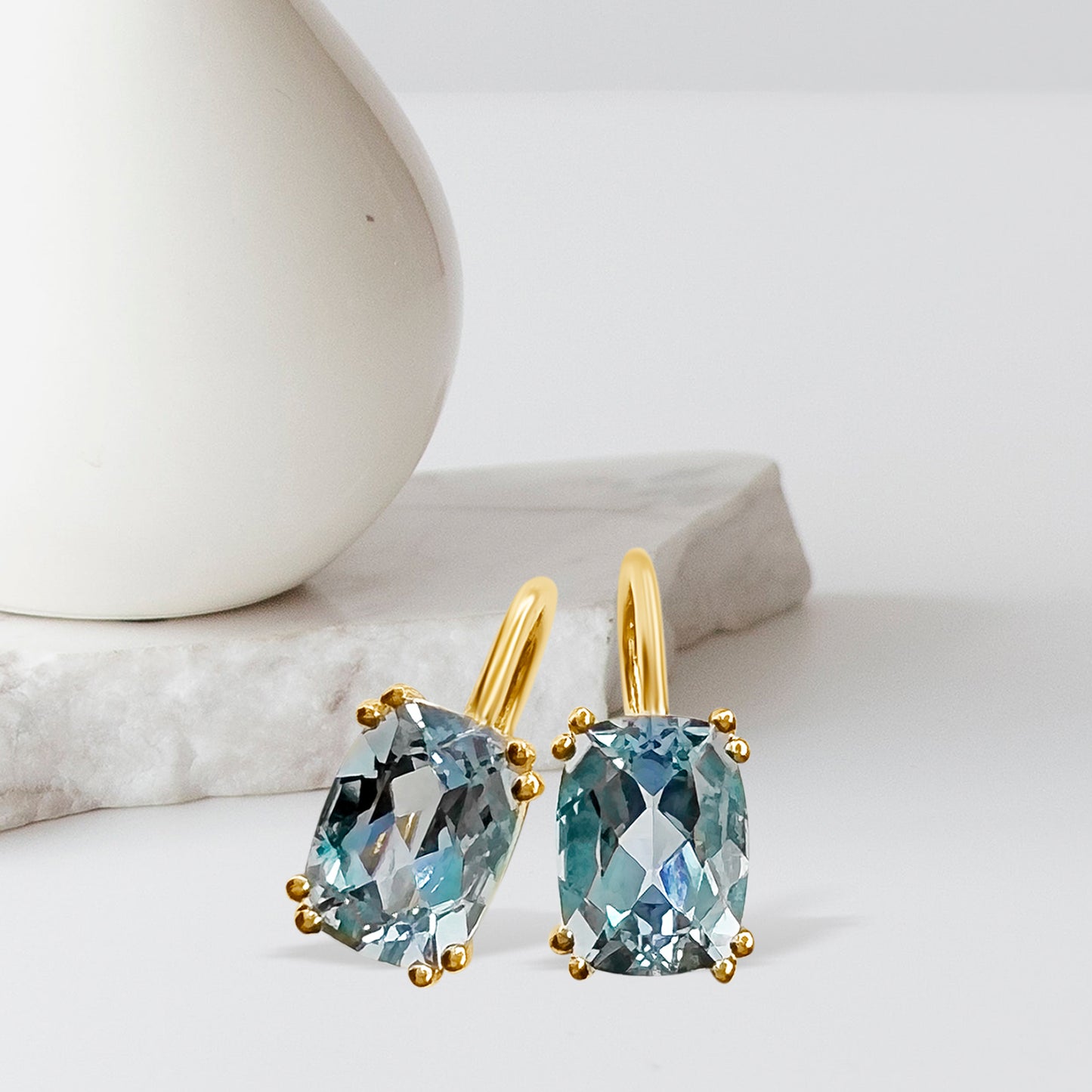 Aquamarine Drop Earrings
