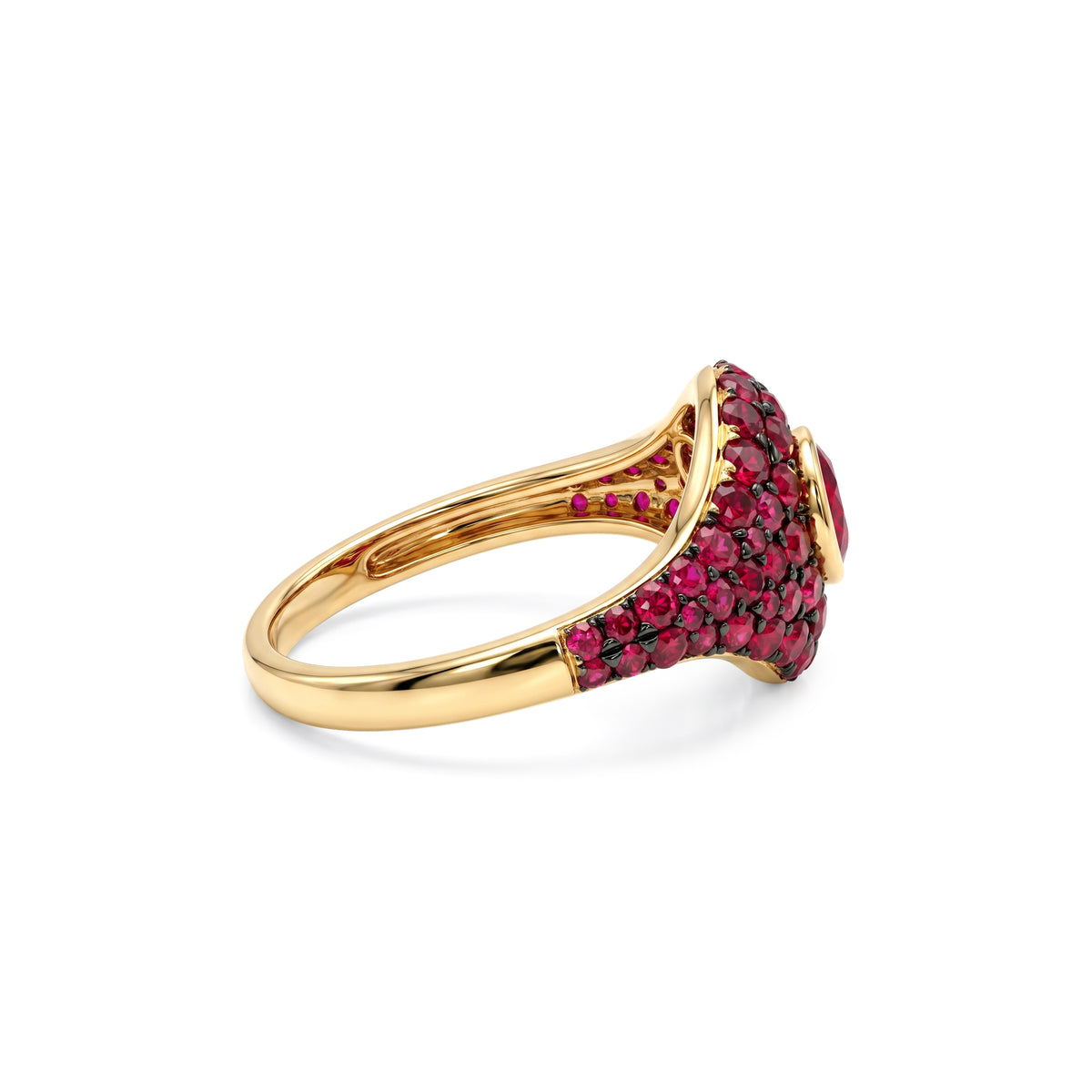 Ruby Pavé Signet Ring
