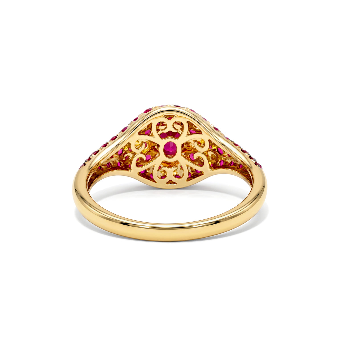 Ruby Pavé Signet Ring