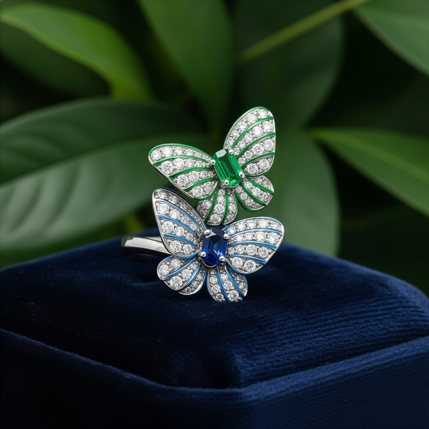 Double Butterfly Ring