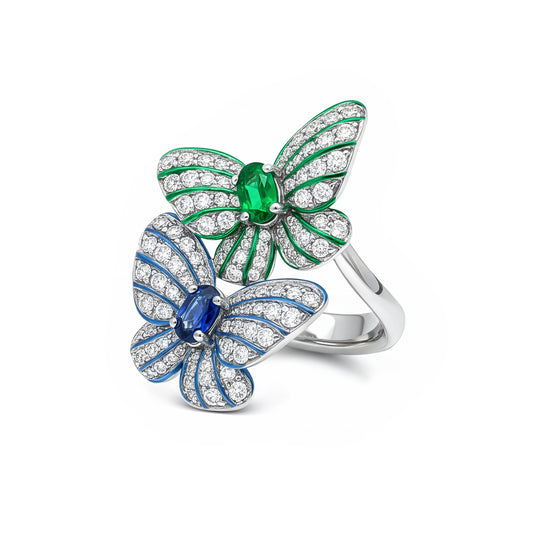 Double Butterfly Ring