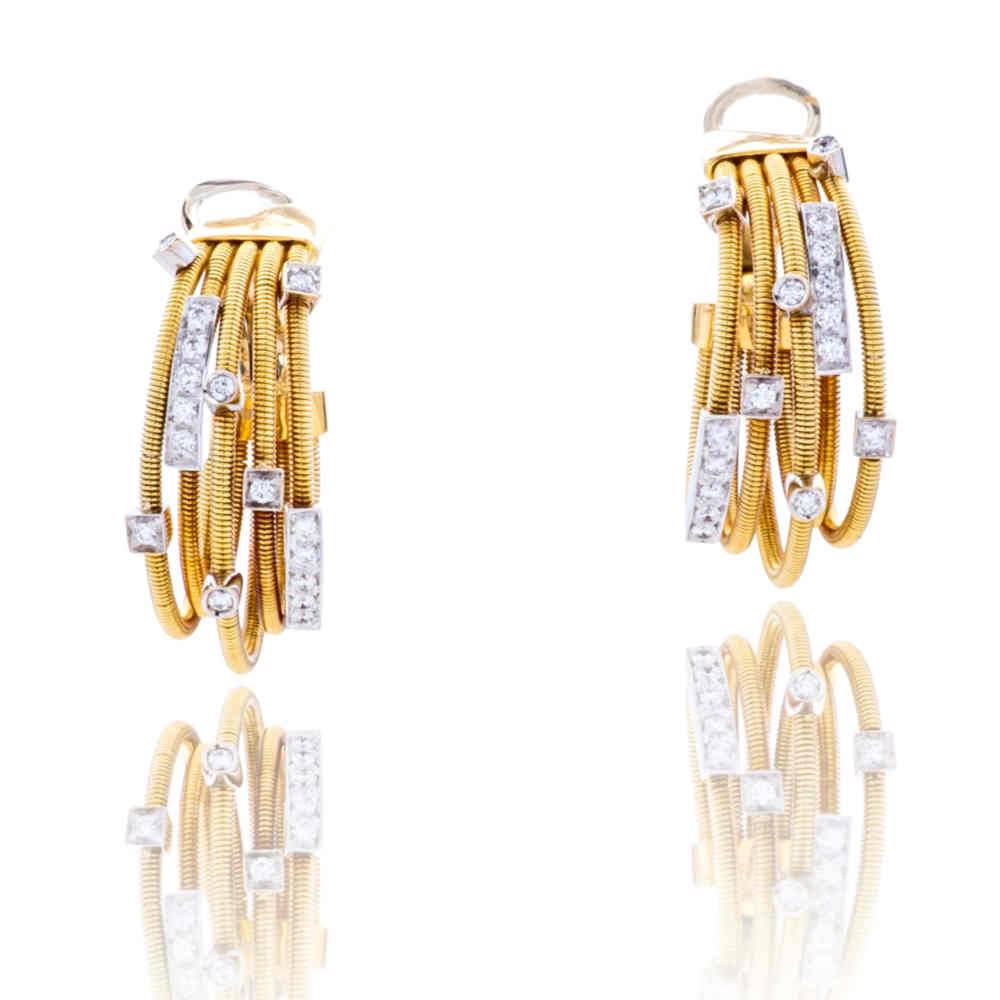 Flexible Wire Diamond Earrings