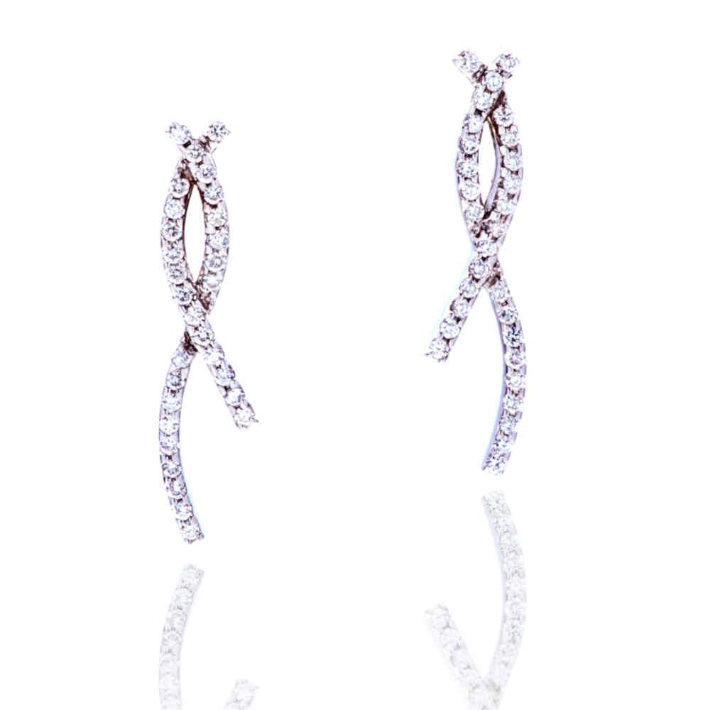 Intertwined Diamond Earrings
