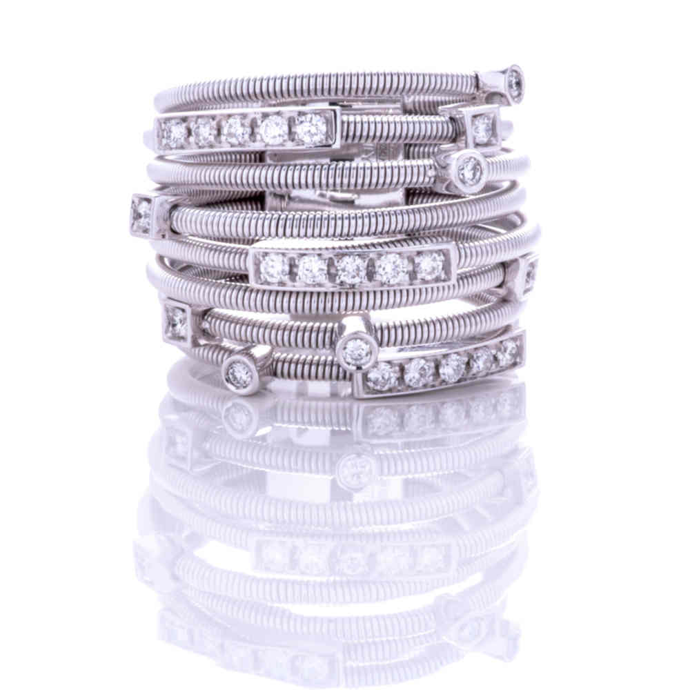 Flexible multi-banded Diamond Ring