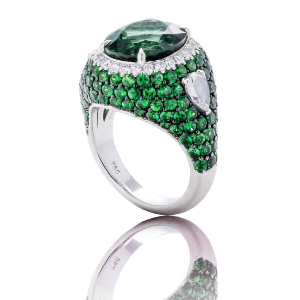 Magnificent Tourmaline Diamond Ring