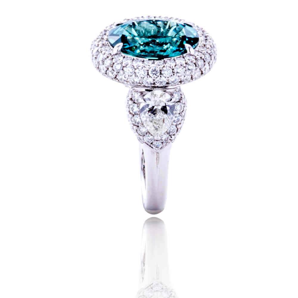 Blue-Green Tourmaline Ring