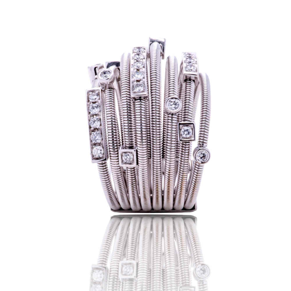Flexible multi-banded Diamond Ring