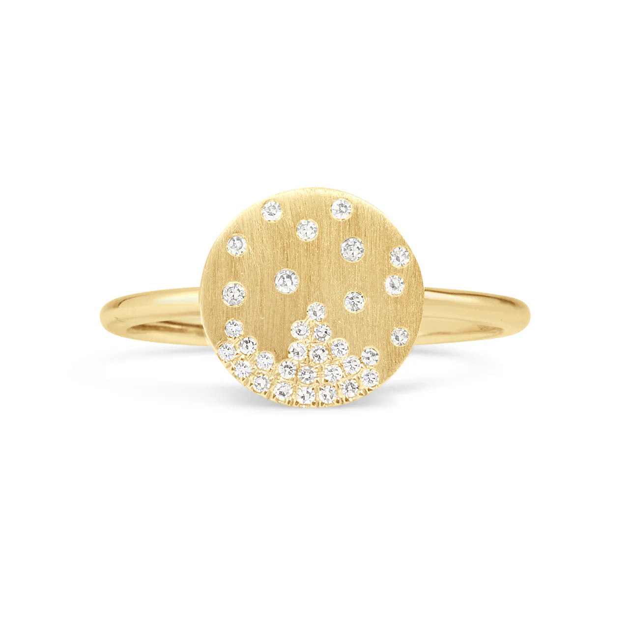Petite Gold Confetti Ring with Diamonds