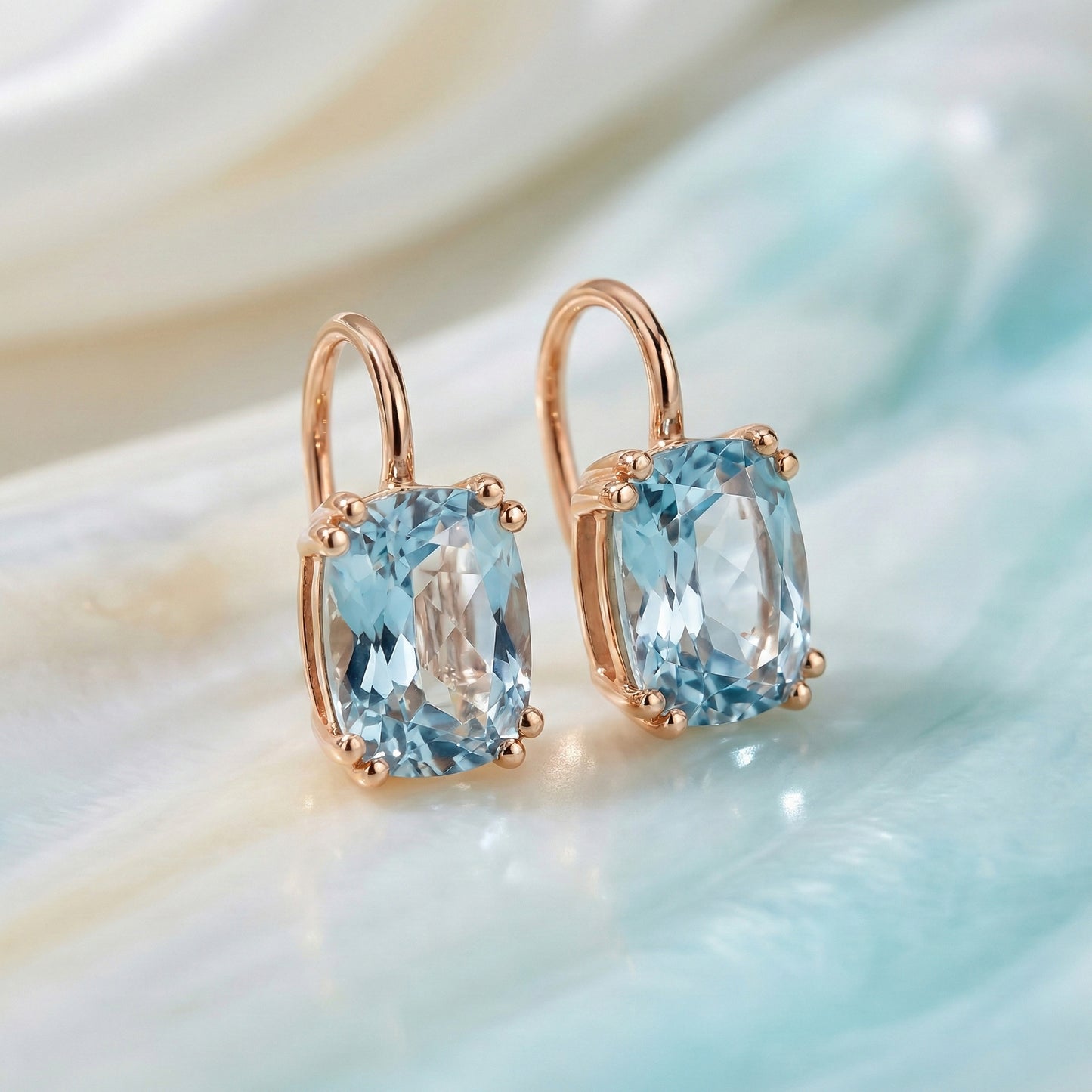 Aquamarine Drop Earrings