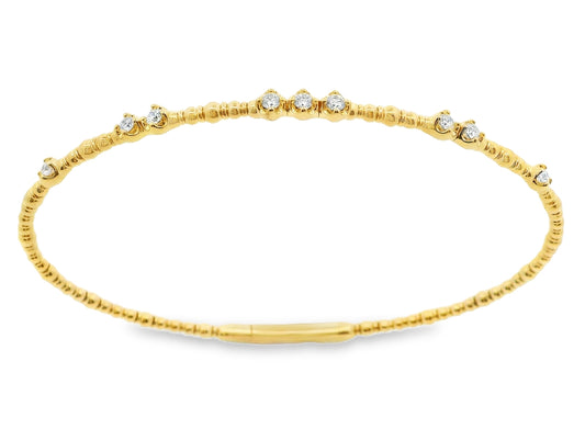 Yellow Gold Nueve Flexi Bangle