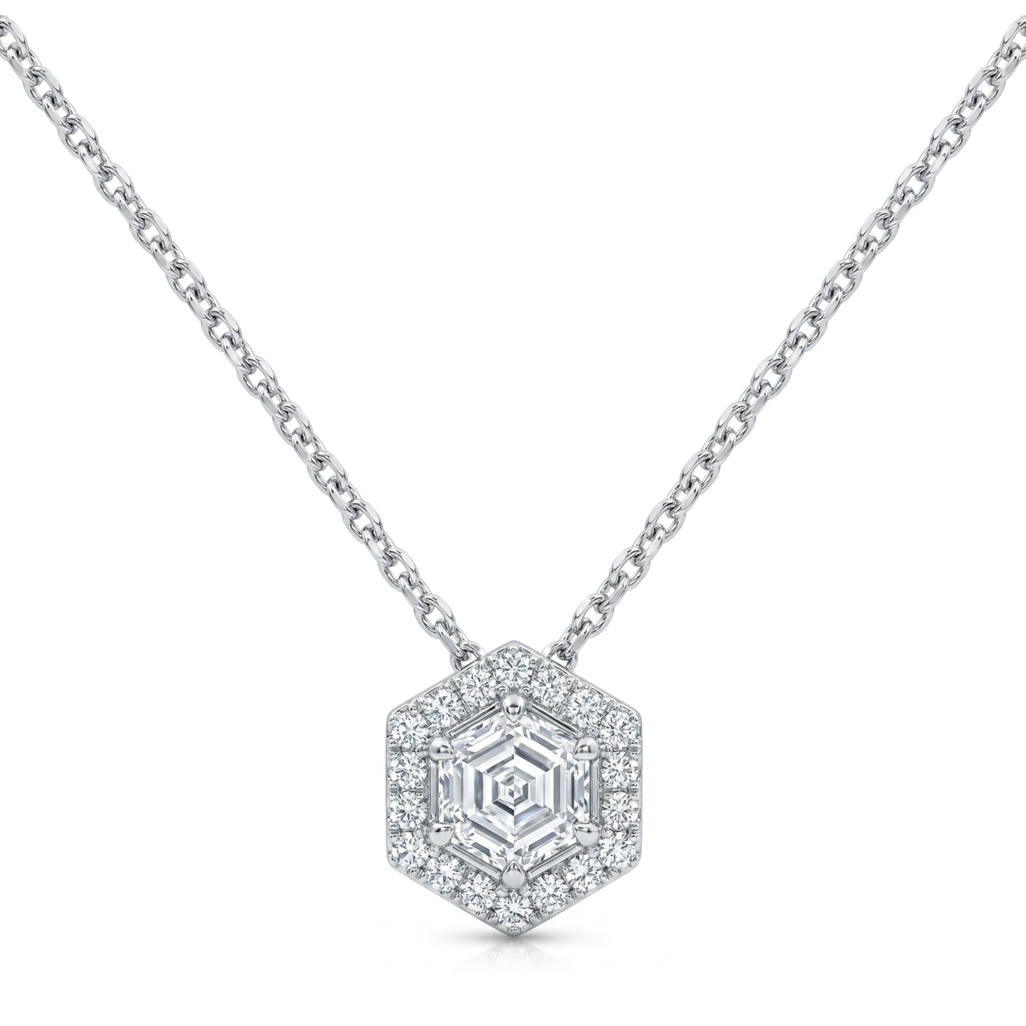 Hexagon Diamond Pendant