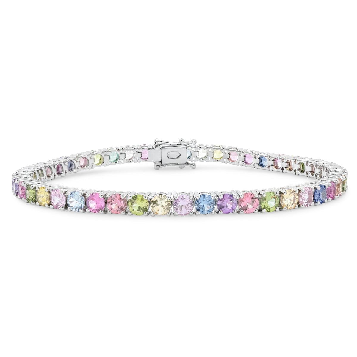 Multi Sapphire Pastel Tennis Bracelet