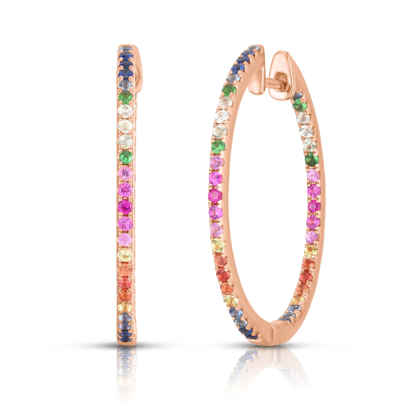 Rainbow Hoop Earrings