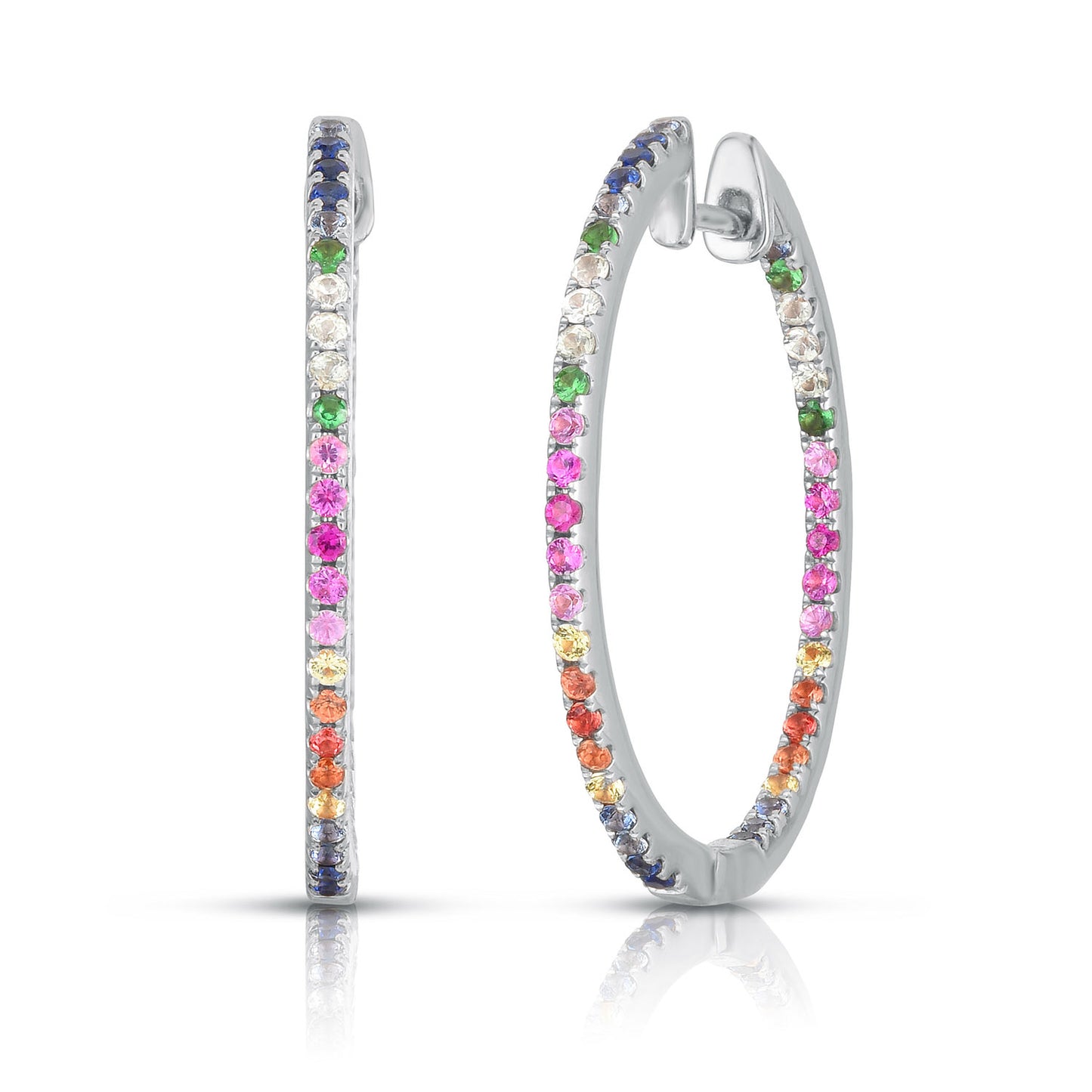 Rainbow Hoop Earrings