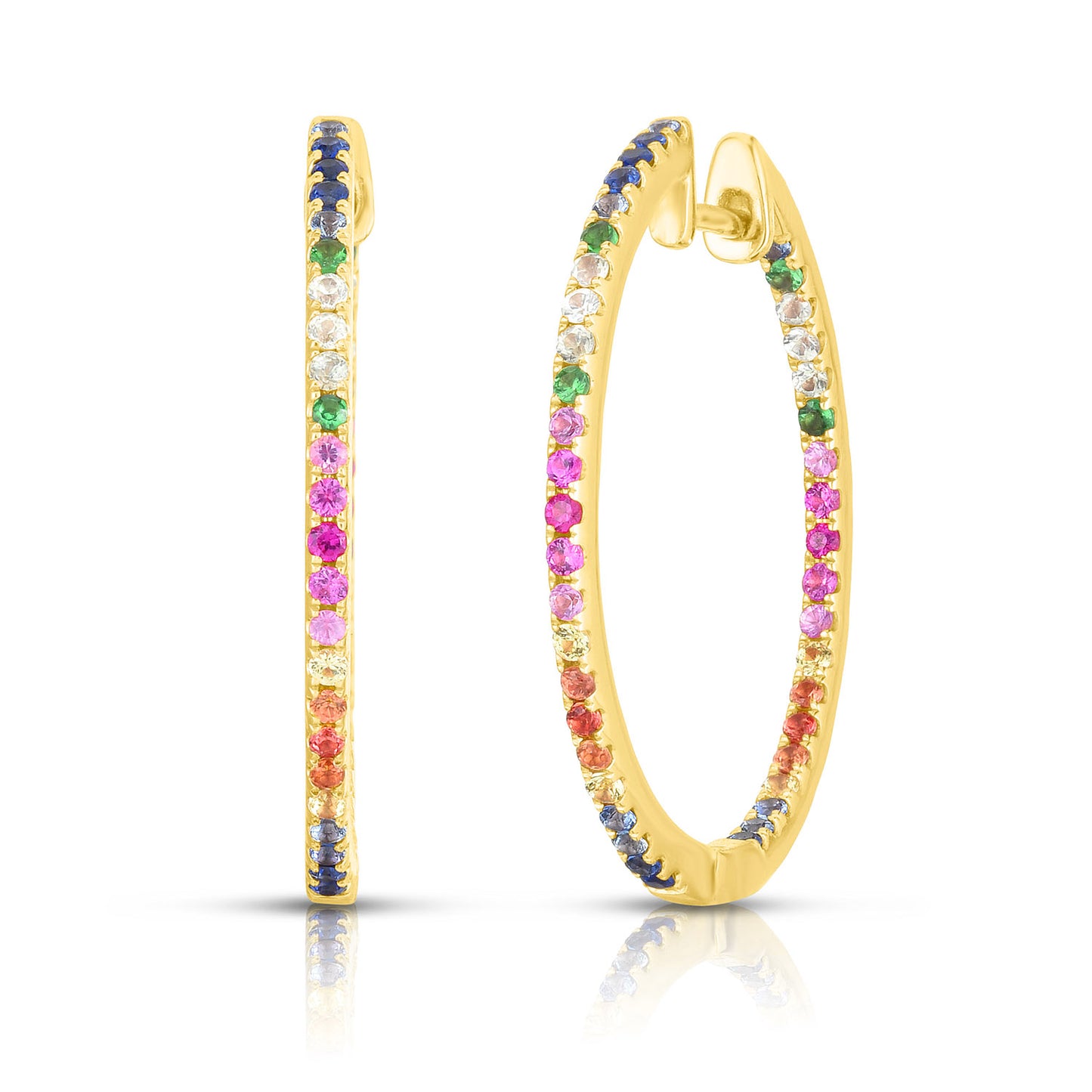 Rainbow Hoop Earrings