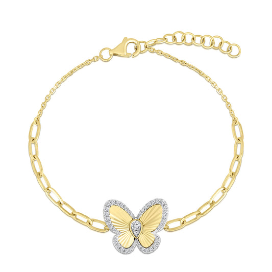 Fluted Butterfly Bracelet