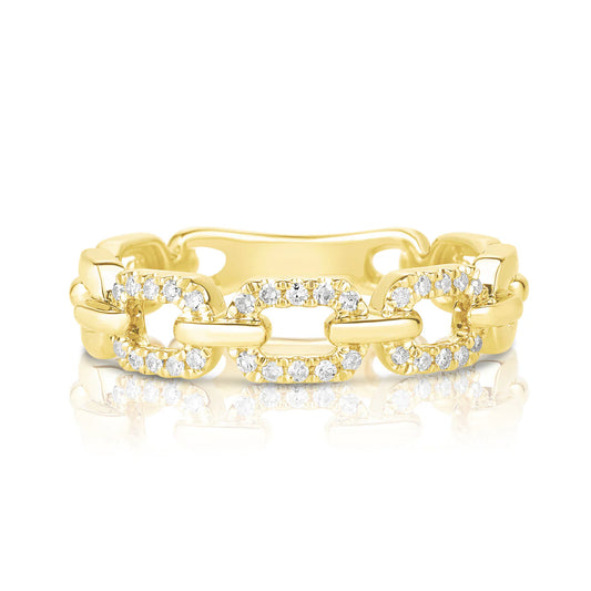 Yellow Gold Chain Link Ring