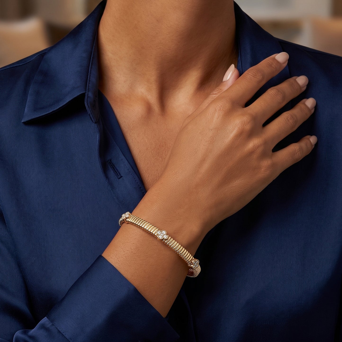 Lucent Diamond Fleur Flexi Bracelet Grande