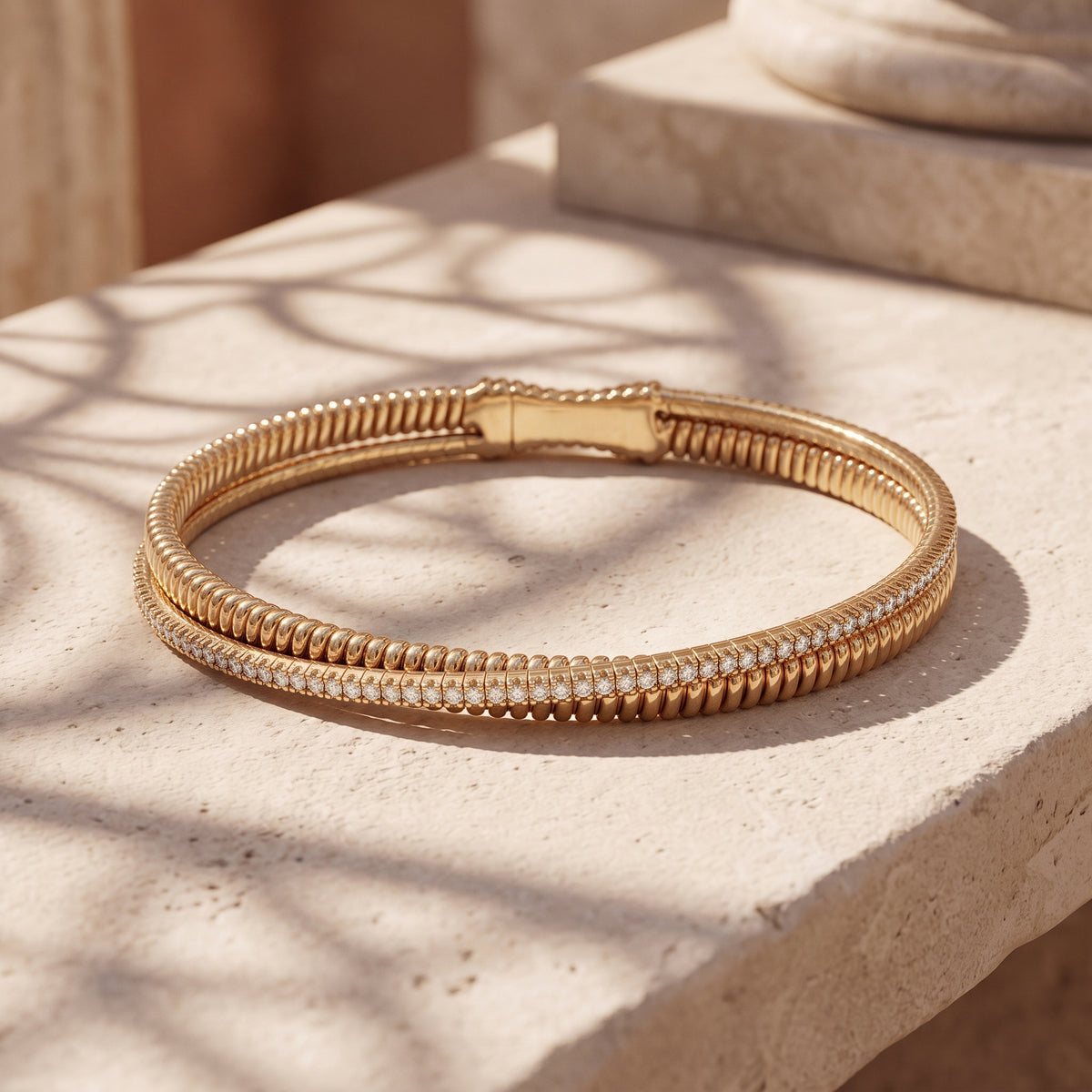 Diamond Flexi Bracelet in Yellow Gold