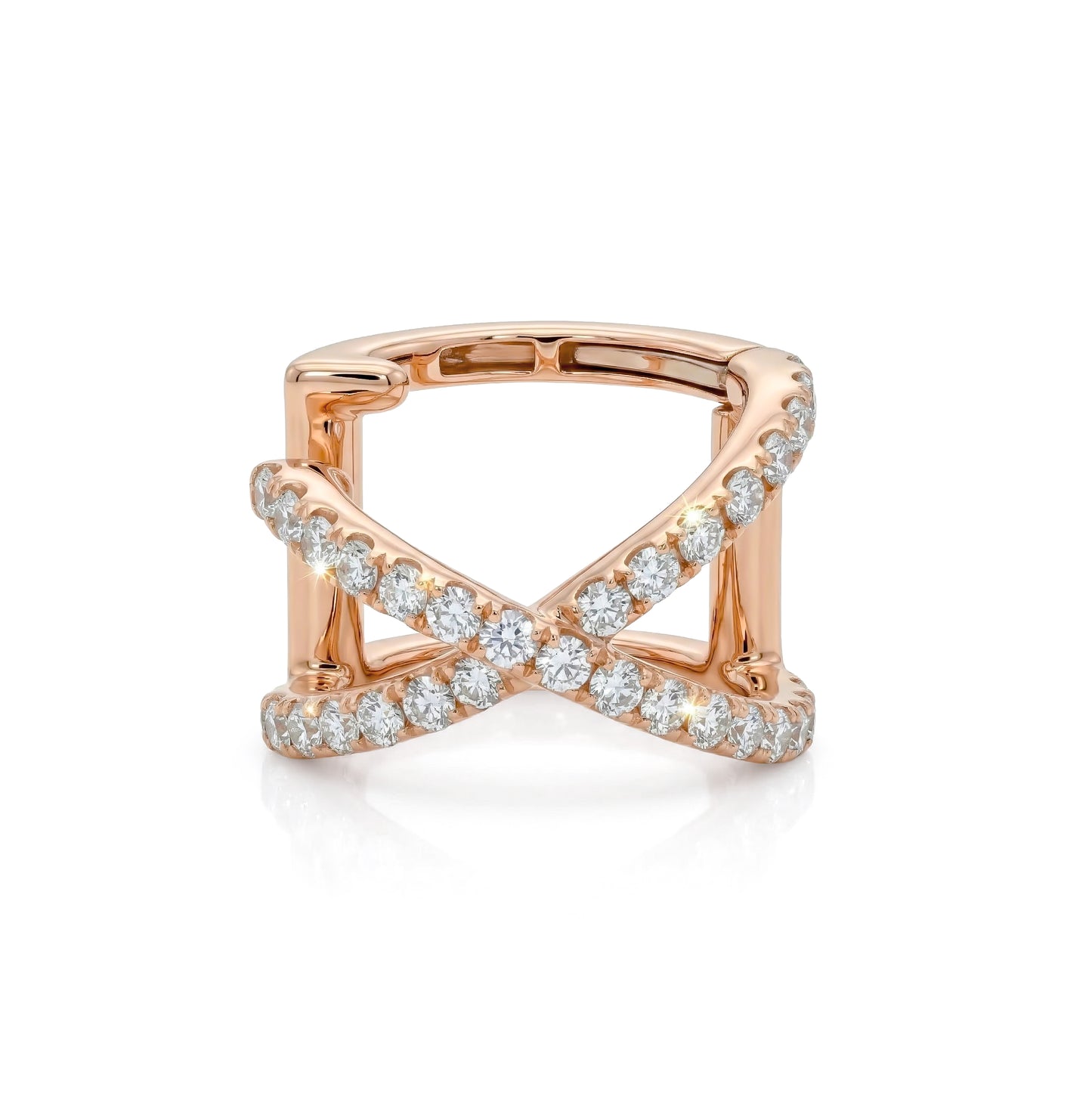 "Eternal Enfold" Rose Gold and Pave Diamond Ear Cuff