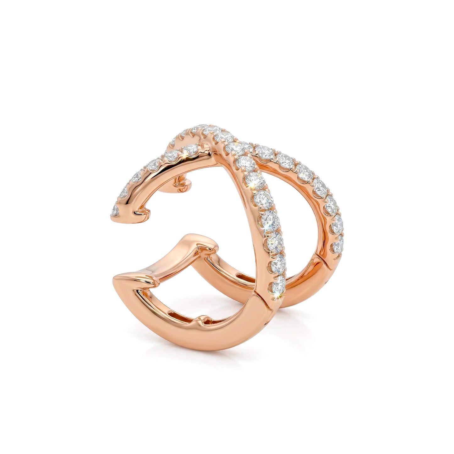 "Eternal Enfold" Rose Gold and Pave Diamond Ear Cuff