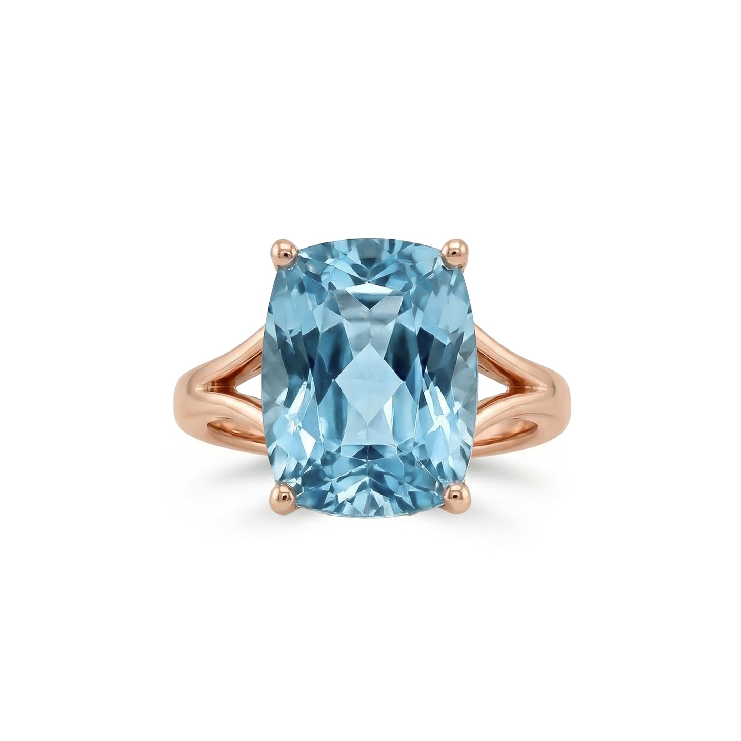 Cushion Aquamarine Ring